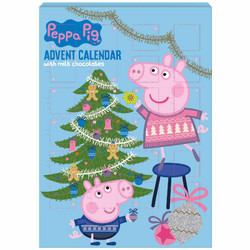 Видове Млечен Коледен календар на Peppa Pig с 24 млечни шоколадчета 65 гр.